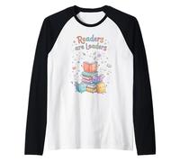 Readers are Leaders Reading Book Lovers Teacher Student Kids Raglan Baseball Tee