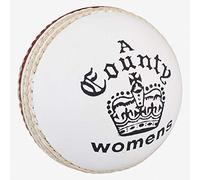Readers County Crown Cricket Ball 5oz, Red/White, Womens