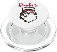 Readers Gonna Read Reading Cat Nerd Book Lover Kitten PopSockets PopGrip for MagSafe