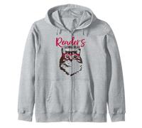 Readers Gonna Read Reading Cat Nerd Book Lover Kitten Zip Hoodie