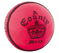 Readers Men's County Leather Crown Cricket Ball in Pink Readers Pink