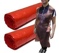 Readi 2 Rolls 400 Protect Red Disposable Aprons Maintenance Cleaning Workshop - 200 Aprons Per Roll