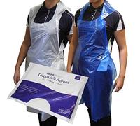 Readi Protect Disposable Aprons First Aid Medical Homecare Catering - 100 Aprons Per Pack - Blue - 2 Pack