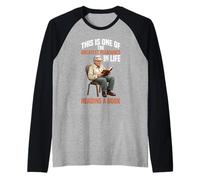 Reading a Book One of Life's Greatest Pleasures - Raglan Baseball Tee