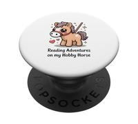 Reading Adventures On My Hobby Horse Kids Pony PopSockets Adhesive PopGrip