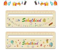 Reading Aid Children 1 Grade 2 Pieces Reading Aid 2025 Personalised Wooden Bookmark Reading Ruler with Reading Window for First Day of School Primary School Students Dyslexes Children First Day of