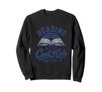 Reading All The Cool Kids Are Doing It Retro Distressed Sweatshirt