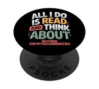 Reading and Cryptocurrency Humor for Book Lovers & Traders PopSockets Adhesive PopGrip