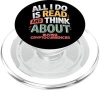 Reading and Cryptocurrency Humor for Book Lovers & Traders PopSockets PopGrip for MagSafe
