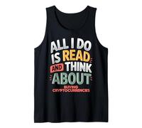 Reading and Cryptocurrency Humor for Book Lovers & Traders Tank Top