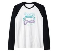 Reading and I Make a Great Team Humor for Quiet Day Readers Raglan Baseball Tee