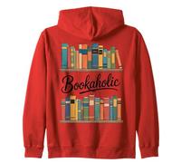 Reading as a Bookaholic for Book Lovers Zip Hoodie