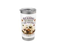 Reading Between The Feelings Ghost Readers Halloween Stainless Steel Insulated Tumbler