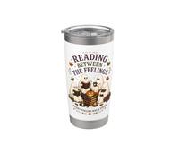 Reading Between The Feelings Ghost Readers Halloween Stainless Steel Insulated Tumbler