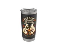 Reading Between The Feelings Ghost Readers Halloween Stainless Steel Insulated Tumbler
