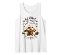 Reading Between The Feelings Ghost Readers Halloween Tank Top