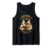 Reading Between The Feelings Ghost Readers Halloween Tank Top