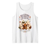 Reading Between The Feelings Ghost Readers Halloween Tank Top