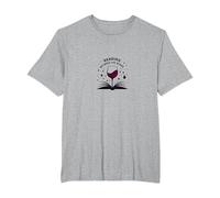 Reading Between The Wines Book and Wine Lover Art T-Shirt, Men's Big and Tall, Heather Grey, 4X Tall