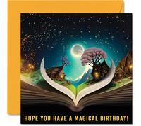 Reading Book Birthday Cards, Magical