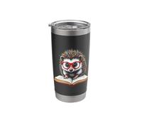 Reading Book Hedgehog Stainless Steel Insulated Tumbler