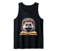 Reading Book Hedgehog Tank Top
