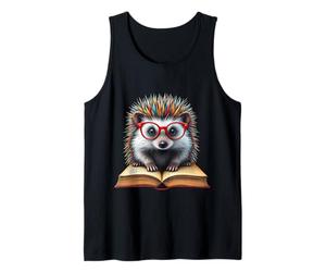 Reading Book Hedgehog Tank Top