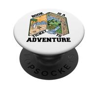 Reading book is a Ticket to adventure - Avid reader bookworm PopSockets Adhesive PopGrip