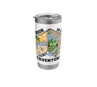 Reading Book is a Ticket to Adventure - Avid Reader Bookworm Stainless Steel Insulated Tumbler