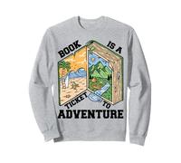 Reading book is a Ticket to adventure - Avid reader bookworm Sweatshirt