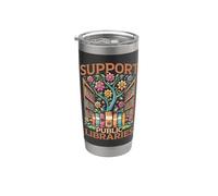 Reading Book Lovers Library Support Public Libraries Stainless Steel Insulated Tumbler