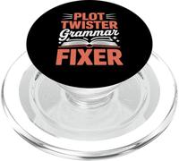 Reading Book Nerd Apparel - Plot Twister Grammer Fixer PopSockets PopGrip for MagSafe