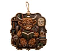 Reading Book Ornament - 2D Acrylic Animal Desk Decoration Display