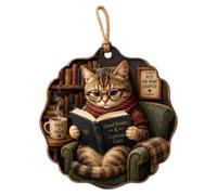 Reading Book Ornament - 2D Acrylic Animal Desk Decoration Display