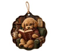 Reading Book Ornament - 2D Acrylic Animal Desk Decoration Display