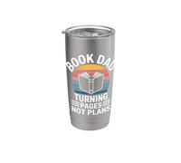Reading Book Turning Pages Not Plans Quote Stainless Steel Insulated Tumbler