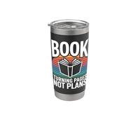 Reading Book Turning Pages Not Plans Quote Stainless Steel Insulated Tumbler