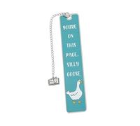 Reading Bookmarks Metal Book Markers Silly Gooses, Green