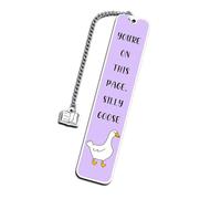 Reading Bookmarks Metal Book Markers Silly Gooses, Purple
