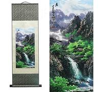 Reading Bookmarks,SDGBCXD, Chinese Wall Art Scroll Painting,Silk Scrollg Summer Autumn Winter Landscape Beaut, Paintings(B2)(B2)