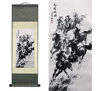 Reading Bookmarks,SDGBCXD, Chinese Wall Art Scroll Painting,Silk Scrollg Summer Autumn Winter Landscape Beaut, Paintings(B2)(F2)