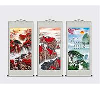 Reading Bookmarks,SDGBCXD, Prints Canvas Scroll Paintings Style Traditional Chinese Painting Autumn Scenery Tai Mountain Sunrise, Art Paintings(Style C)(Style C)