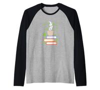 Reading Books and Drinking Tea Raglan Baseball Tee