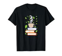 Reading Books and Drinking Tea Value Graphic T-Shirt, Men, Black, M