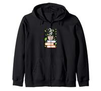 Reading Books and Drinking Tea Zip Hoodie