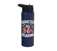 Reading Books Reader Researcher Librarian Library Stainless Steel Insulated Water Bottle