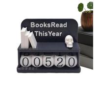 Reading Books This Year Counter Sign - 3D Printed Bookshelf Decoration | Reading Target Tracker Display | Home Office Teacher Writer Literature Fan Library Book Lover Gift