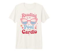Reading By The Pool is My Cardio Book Lover Reader Premium T-Shirt
