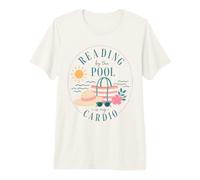 Reading By The Pool is My Cardio Summer Reader Humor Premium T-Shirt