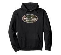 Reading Camo Vintage Style Aesthetic for Bookworms Pullover Hoodie